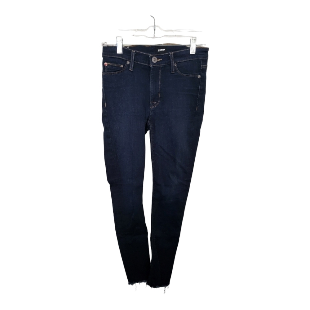 Hudson Womens Jeans Size 27 Nico Midrise Ankle Raw Hem Super Skinny Blue Wayf
